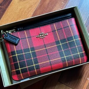 COACH Red and Black Wristlet
